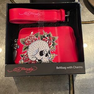 NIB Ed Hardy Beltbag w/Charms